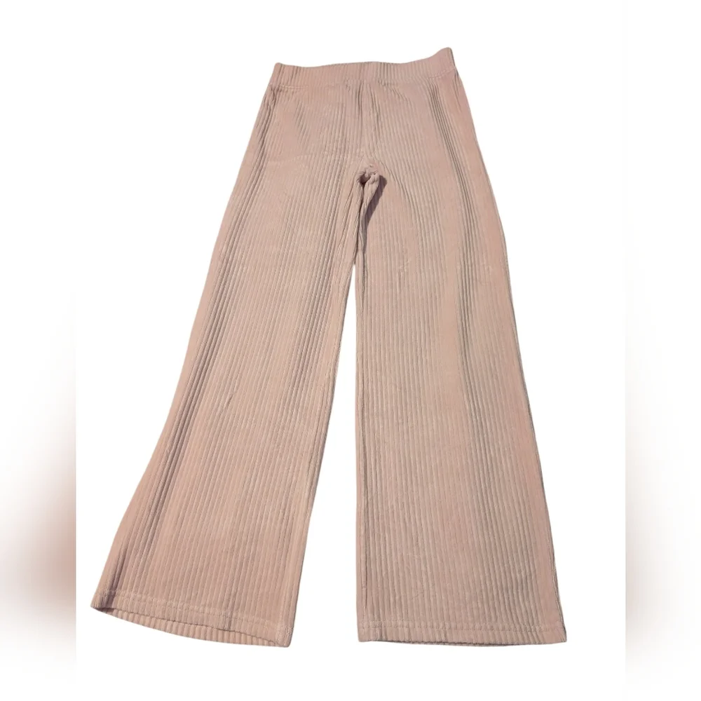 OshKosh B'gosh Girls Ribbed Velour Pants in Light‎ Pink Size 14 Flare
